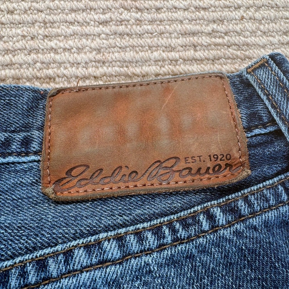 Eddie Bauer Jeans Mens 32x30 (Tag 34x32) Original Fit Straight Leg Blue Denim - Picture 4 of 11